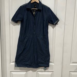 Two Tone Darkwash denim dress